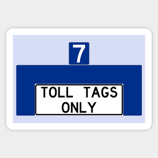 Toll Tags Only Sticker